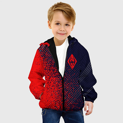 Детская куртка СКАЙРИМ - Краска / 3D-Черный – фото 4