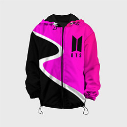 Куртка с капюшоном детская K-pop БТС Логотип, цвет: 3D-черный