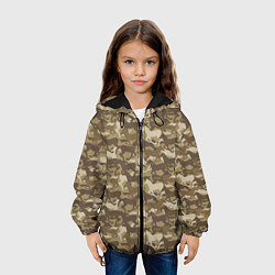 Куртка с капюшоном детская Бегущие Дикие Лошади, цвет: 3D-черный — фото 2