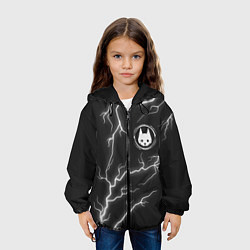 Куртка с капюшоном детская STRAY Молнии, цвет: 3D-черный — фото 2