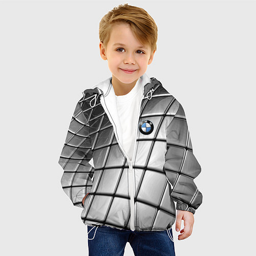 Детская куртка BMW pattern 2022 / 3D-Белый – фото 4