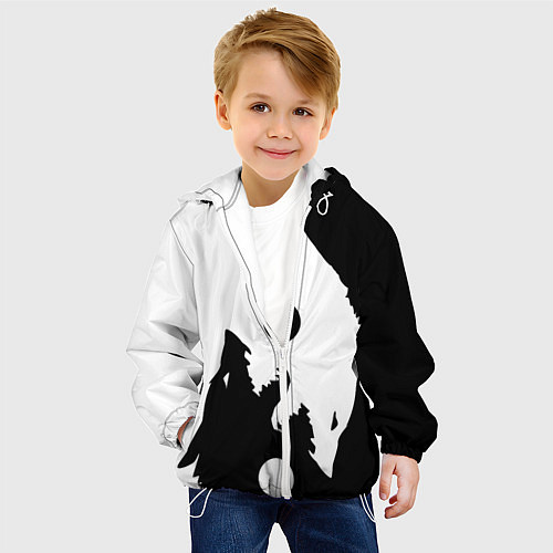 Детская куртка Волки Инь и Янь Добро и Зло / 3D-Белый – фото 4