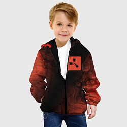 Куртка с капюшоном детская РАСТ Разводы, цвет: 3D-черный — фото 2