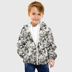 Куртка с капюшоном детская Зимний Камуфляж цифра, цвет: 3D-белый — фото 2