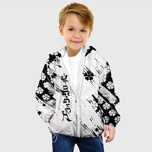 Детская куртка Чёрный клевер black clover, / 3D-Белый – фото 4