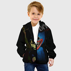 Куртка с капюшоном детская POPPY PLAYTIME BENDY AND THE INK MACHINE, цвет: 3D-черный — фото 2