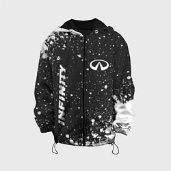 Куртка с капюшоном детская INFINITI Infinity Брызги, цвет: 3D-черный