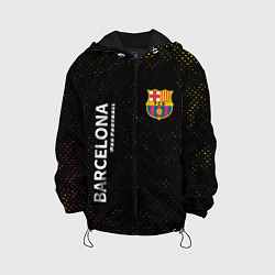 Куртка с капюшоном детская БАРСЕЛОНА Pro Football Потертости, цвет: 3D-черный