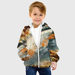 Куртка с капюшоном детская Песчаный Космос, цвет: 3D-белый — фото 2