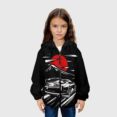 Детская куртка TOYOTA SUPRA Под Луной / 3D-Черный – фото 3