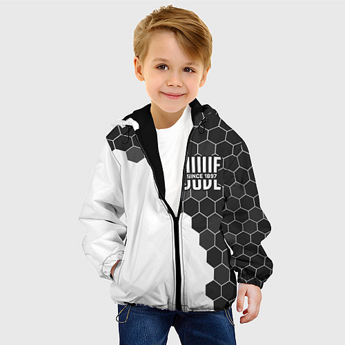 Детская куртка ЮВЕНТУС Графика / 3D-Черный – фото 4