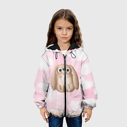 Куртка с капюшоном детская Большой забавный заяц, цвет: 3D-черный — фото 2