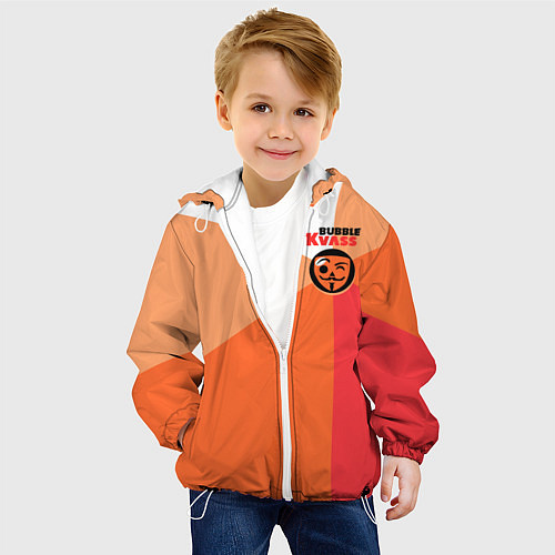 Детская куртка Bubble Kvass - Бабл Квас / 3D-Белый – фото 4