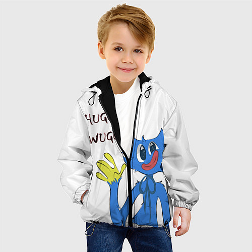 Детская куртка Huggy Wuggy - Poppy Playtime Хагги Вагги / 3D-Черный – фото 4