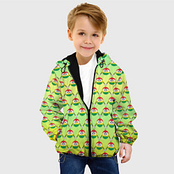 Куртка с капюшоном детская Регги смайл слэм, цвет: 3D-черный — фото 2