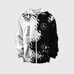 Куртка с капюшоном детская Mercedes-Benz: Black & White, цвет: 3D-белый
