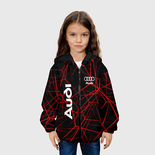 Детская куртка Audi: Красные линии / 3D-Черный – фото 3