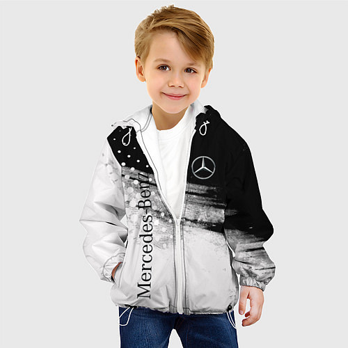 Детская куртка Mercedes-Benz спорт / 3D-Белый – фото 4