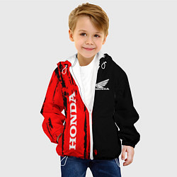 Куртка с капюшоном детская Honda марка авто, цвет: 3D-белый — фото 2