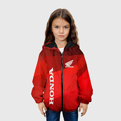 Куртка с капюшоном детская Honda - Red, цвет: 3D-черный — фото 2