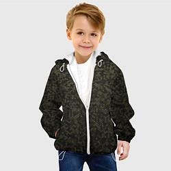 Куртка с капюшоном детская 3Д - ТАНКОВАЯ БРОНЯ со следами ГРЯЗИ, цвет: 3D-белый — фото 2