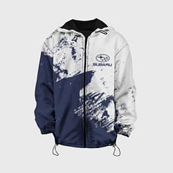 Куртка с капюшоном детская Subaru - Текстура, цвет: 3D-черный