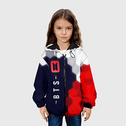 Куртка с капюшоном детская BTS Графика Вертикально, цвет: 3D-черный — фото 2