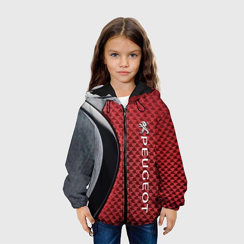 Детская куртка Peugeot texture / 3D-Черный – фото 3
