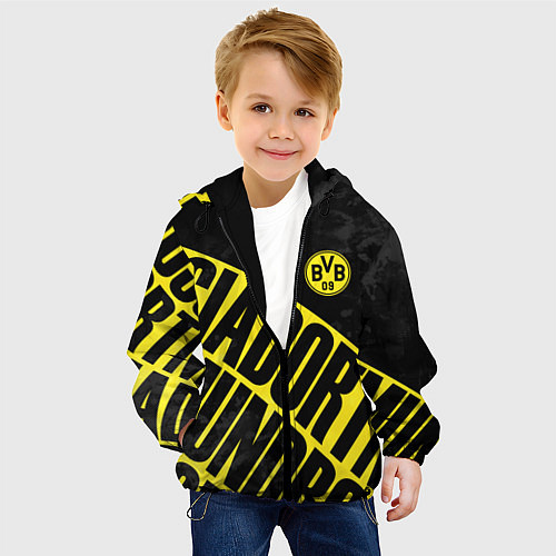 Детская куртка Боруссия Дортмунд, Borussia Dortmund / 3D-Черный – фото 4