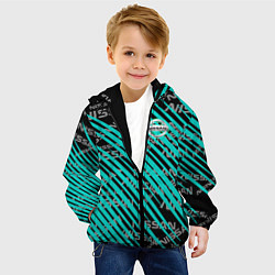 Куртка с капюшоном детская NISSAN штрихкода авто, цвет: 3D-черный — фото 2