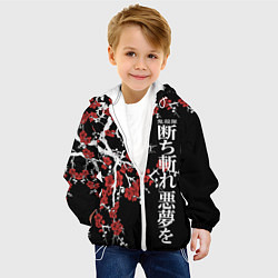 Куртка с капюшоном детская Корпус бойни демонов, цвет: 3D-белый — фото 2