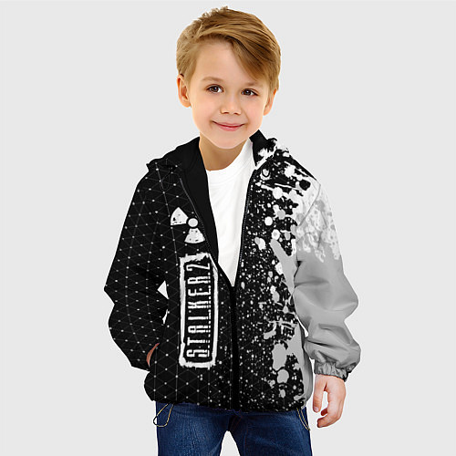 Детская куртка S T A L K E R 2 Краски Вертикально / 3D-Черный – фото 4