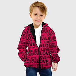 Куртка с капюшоном детская LОVE ЛЮБОВЬ, цвет: 3D-черный — фото 2