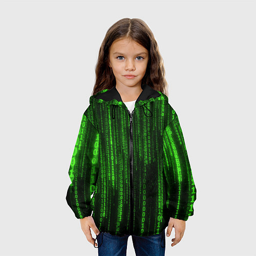Детская куртка Бегущий по коду / 3D-Черный – фото 3
