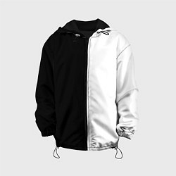 Куртка с капюшоном детская Black and white чб, цвет: 3D-черный