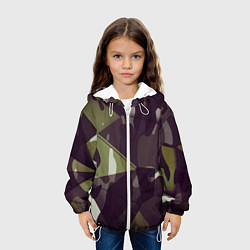Куртка с капюшоном детская БРОНИРОВАННЫЙ ЛЕСНОЙ КАМУФЛЯЖ, цвет: 3D-белый — фото 2