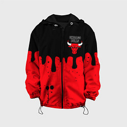 Куртка с капюшоном детская Chicago Bulls Чикаго Буллз Логотип, цвет: 3D-черный