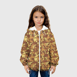Куртка с капюшоном детская Творческий камуфляж в военном стиле, цвет: 3D-белый — фото 2