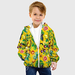 Куртка с капюшоном детская Лето Фрукты, цвет: 3D-белый — фото 2
