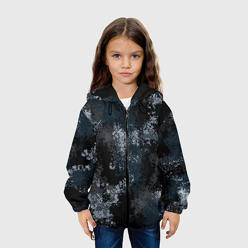 Детская куртка Камуфляж ночной Ниндзя / 3D-Черный – фото 3