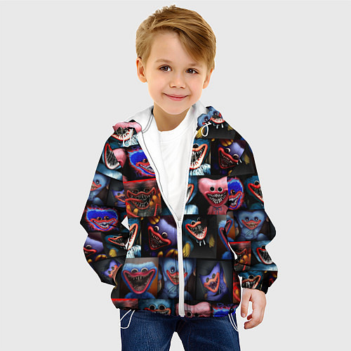 Детская куртка POPPY PLAYTIME - РАЗНЫЙ ХАГГИ ВАГГИ / 3D-Белый – фото 4
