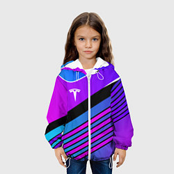 Куртка с капюшоном детская TESLA - NEON STYLE ТЕСЛА НЕОН, цвет: 3D-белый — фото 2