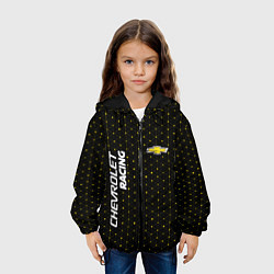 Куртка с капюшоном детская ШЕВРОЛЕ Racing - Абстракция, цвет: 3D-черный — фото 2