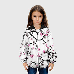 Куртка с капюшоном детская Цветущий шиповник, цвет: 3D-черный — фото 2