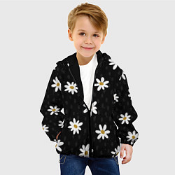 Куртка с капюшоном детская Daisies Ромашки, цвет: 3D-черный — фото 2