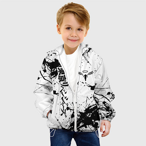 Детская куртка Токийские мстители Tokyo Revengers logo краска / 3D-Белый – фото 4