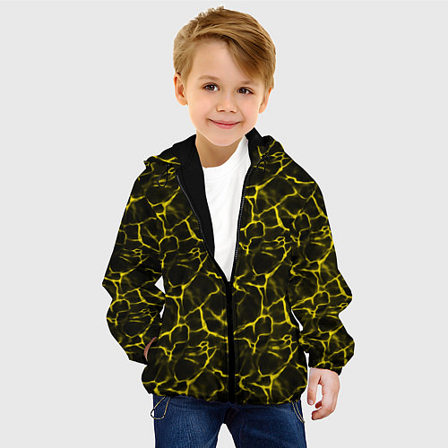 Детская куртка Yellow Ripple Желтая Рябь / 3D-Черный – фото 4