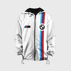 Куртка с капюшоном детская БМВ 3 STRIPE BMW WHITE, цвет: 3D-черный