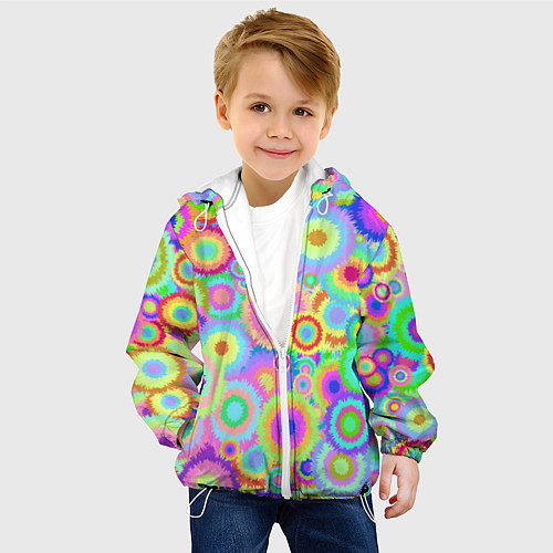 Детская куртка Disco-Tie-Dye / 3D-Белый – фото 4