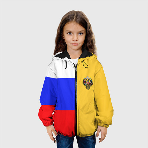 Детская куртка Имперское знамя ТРИКОЛОР / 3D-Черный – фото 3